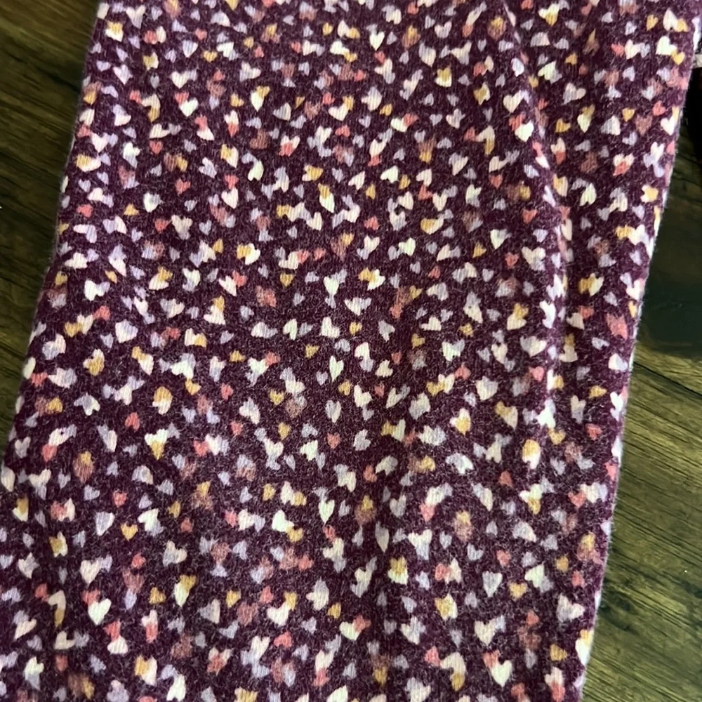 4T Osh Kosh B’Gosh Purple Legging with tiny heart print